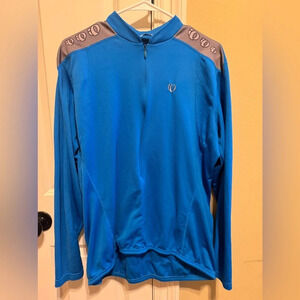 Pearl Izumi Men’s Blue Long Sleeve Pull Over Cycling Jacket Sz XL